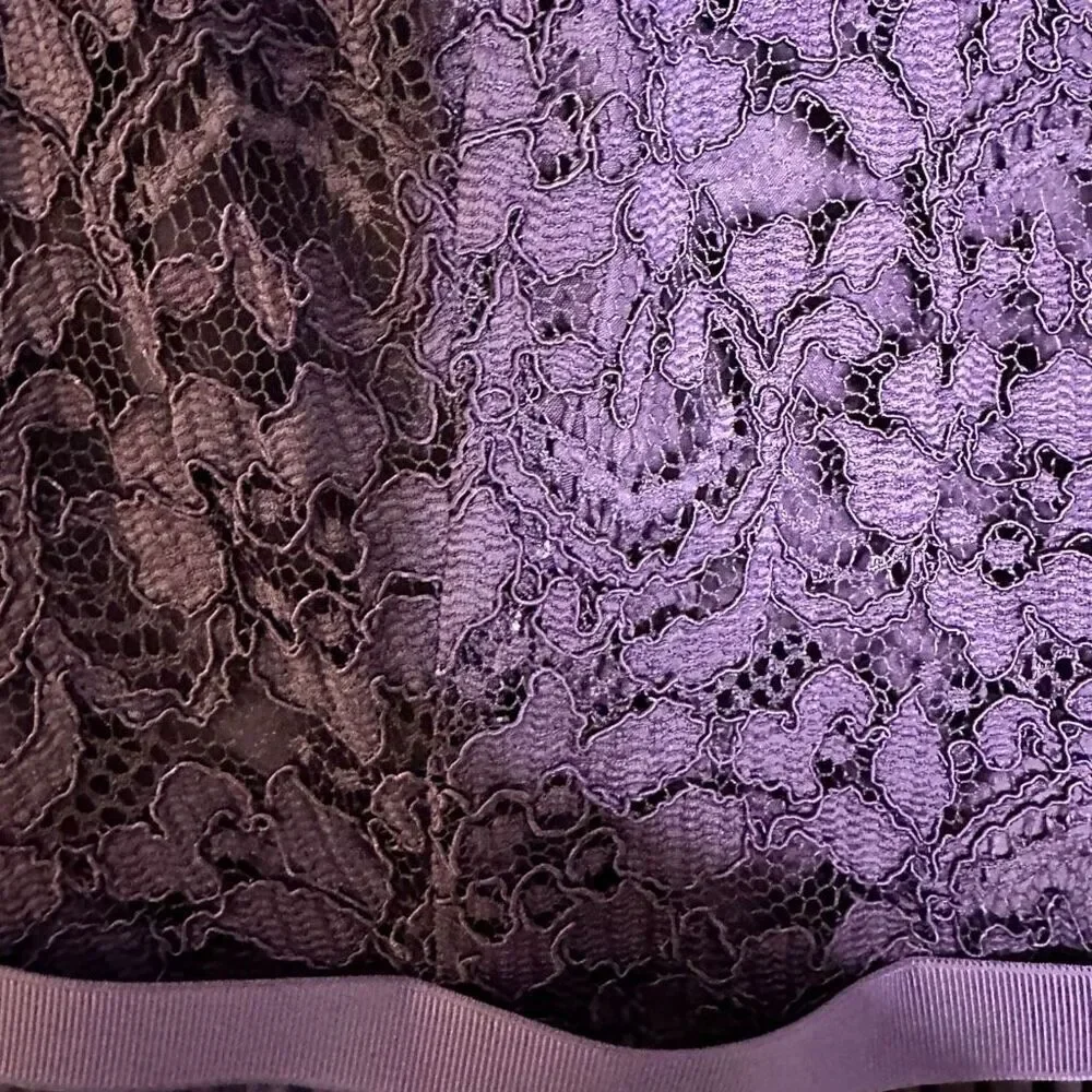 Davids Bridal Purple lace formal Dress-Long woman’s size 4